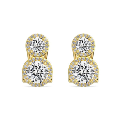 KAKODIY Designer Female 925 Sterling Silver Diamond 5A Cubic Zirconia Stud Earrings Female