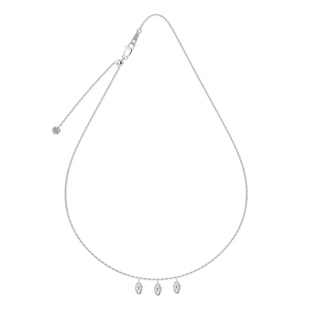 925 Silver Bridal Lariat Necklace DY191195 by KAKODIY