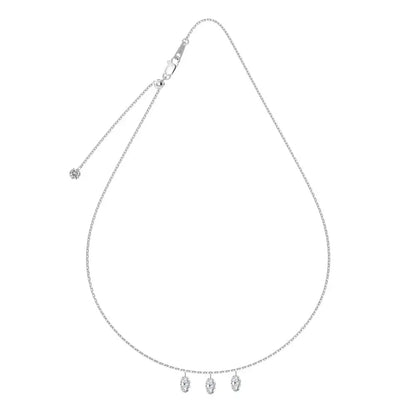 925 Silver Bridal Lariat Necklace DY191195 by KAKODIY