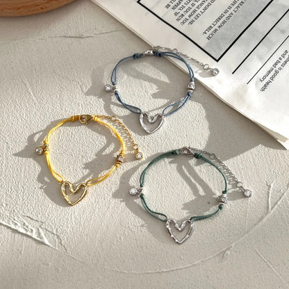 925 Silver Heart 5A CZ Chain Bracelet DY150659 product image 3