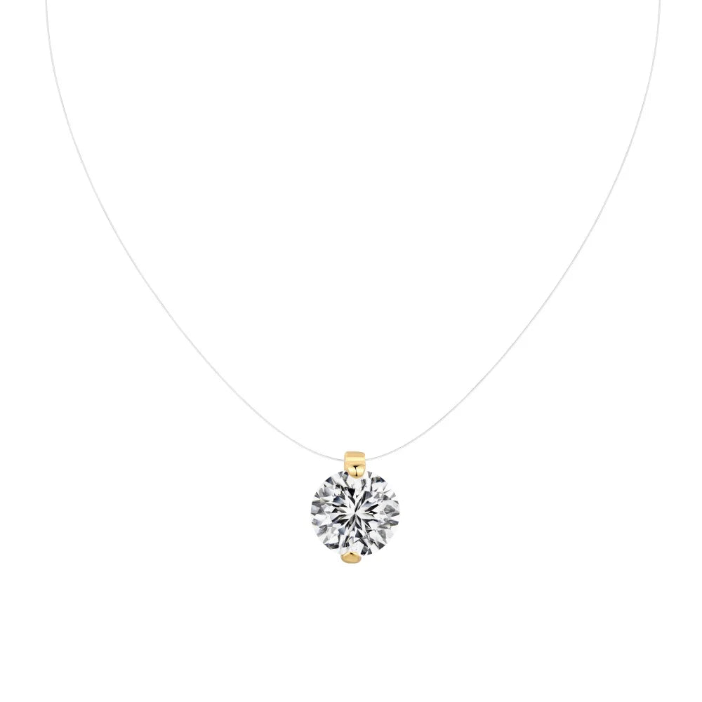 925 Silver 5A CZ Dainty Pendant Necklace DY191787 product image 8