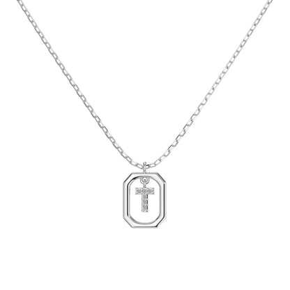 925 Silver 5A CZ Initial Necklace DY191348 by KAKODIY