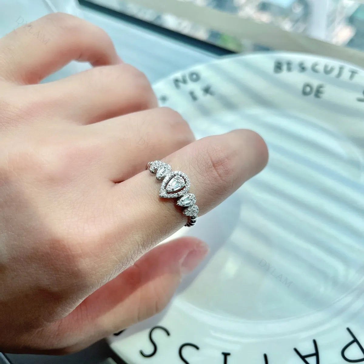 925 Sterling Silver Teardrop CZ Ring product image 6