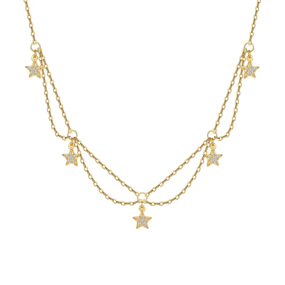 925 Sterling Silver Star CZ Pendant Necklace product image 8