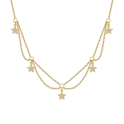925 Sterling Silver Star CZ Pendant Necklace product image 8