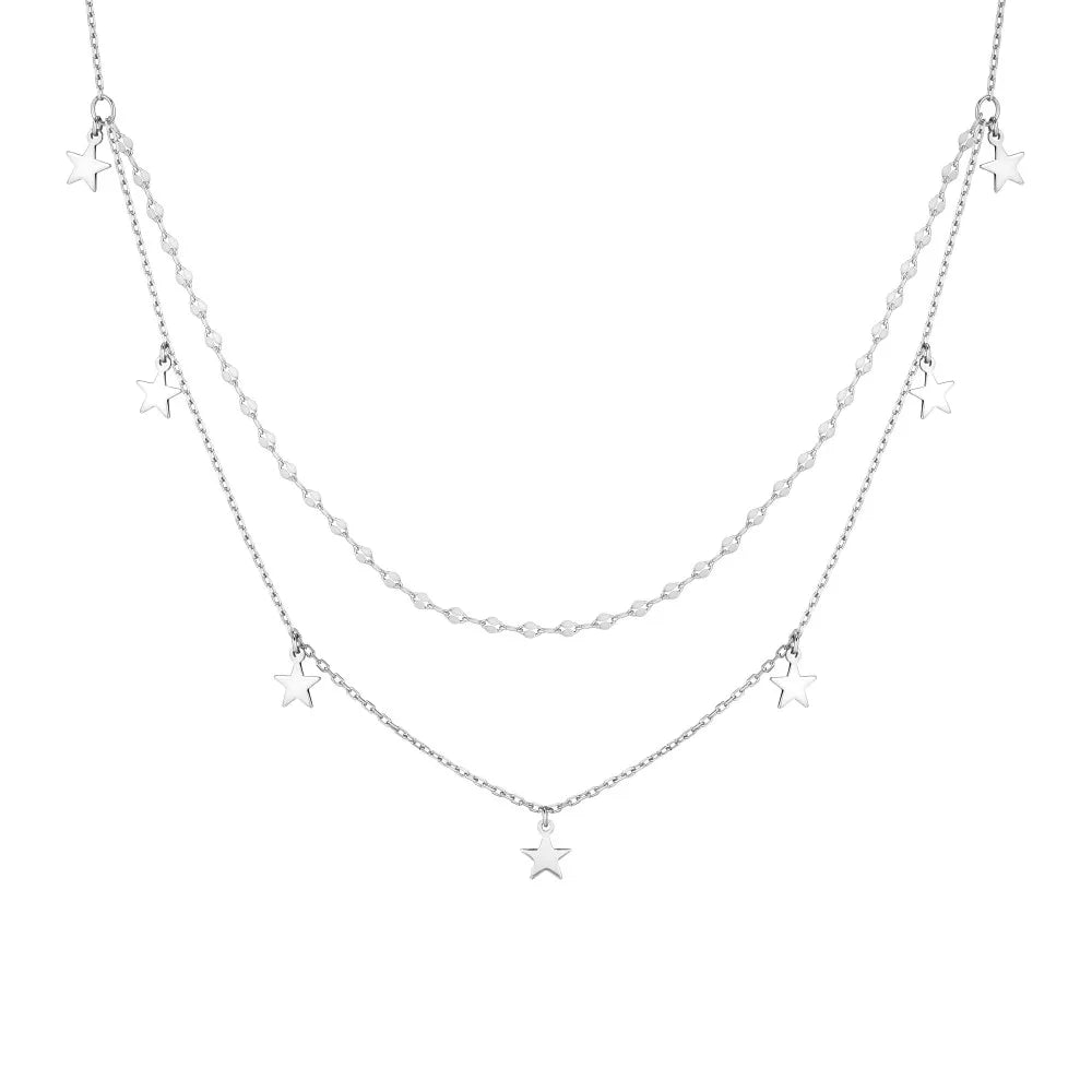 925 Sterling Silver Star Lariat Necklace by KAKODIY