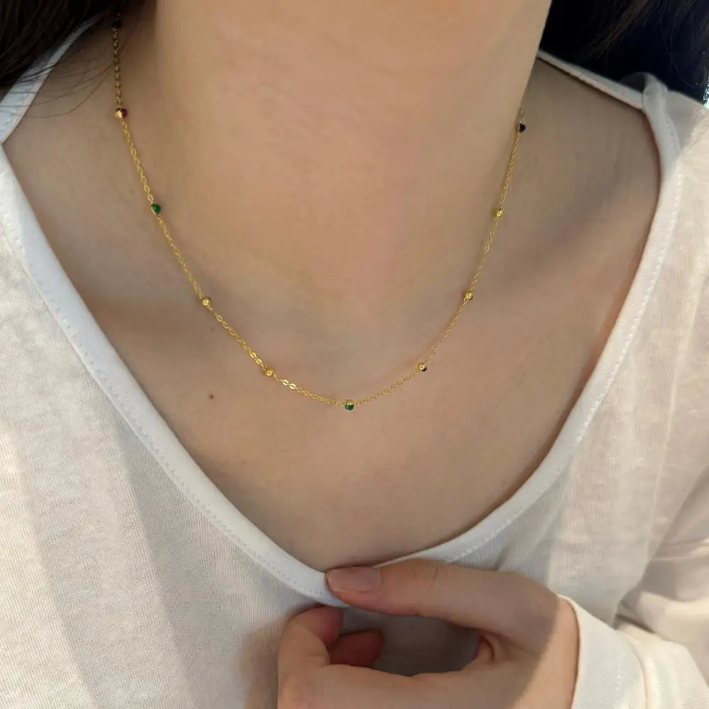 925 Silver Minimalist Chain Necklace DY191370 product image 5