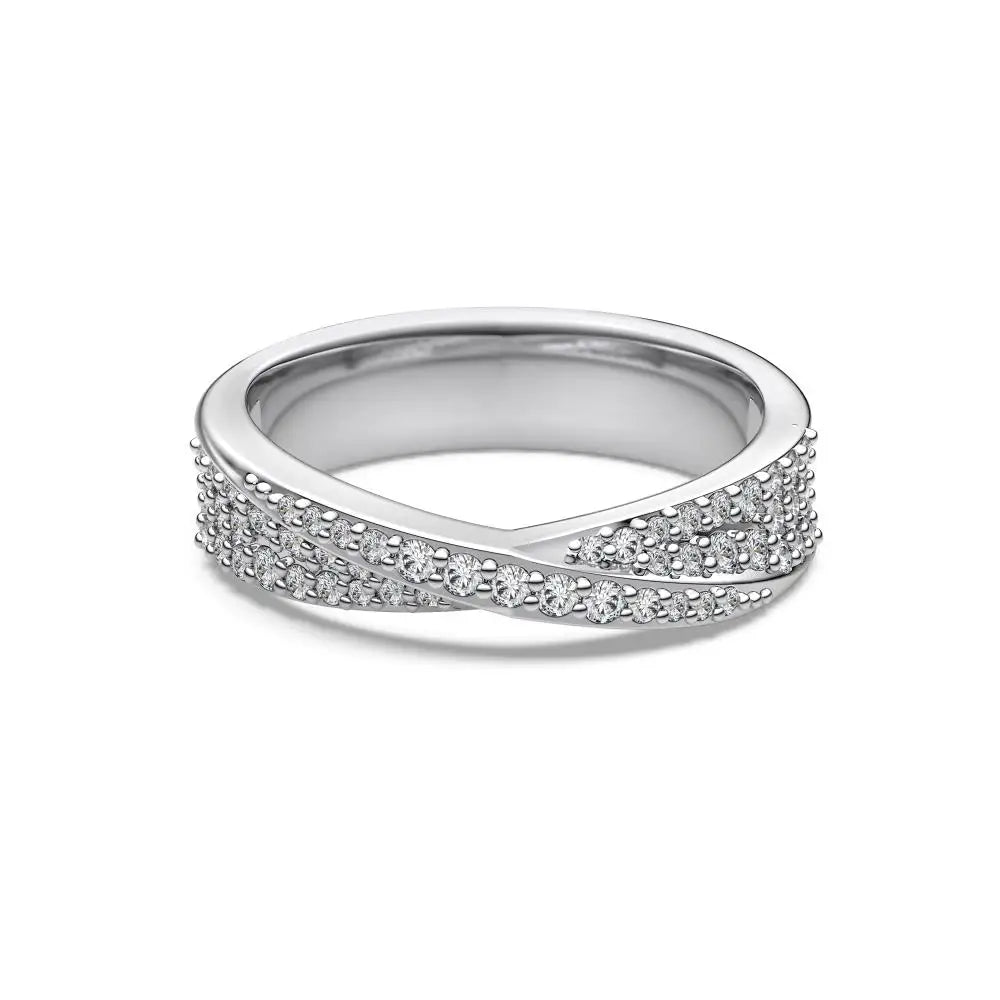 925 Silver CZ Bridal Engagement Ring DY121254 product image 7
