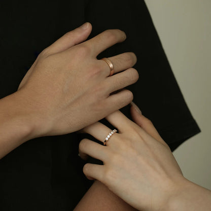 925 Sterling Silver CZ Minimalist Wedding Ring product image 6