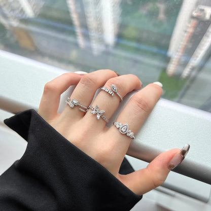 925 Sterling Silver Teardrop CZ Ring product image 5