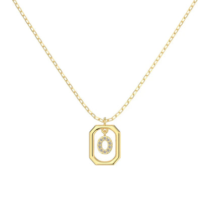 925 Sterling Silver CZ Initial Necklace DY191343 product image 6