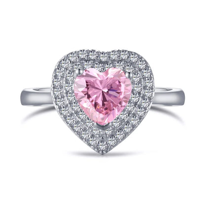 925 Sterling Silver Heart CZ Ring DY120802 product image 8