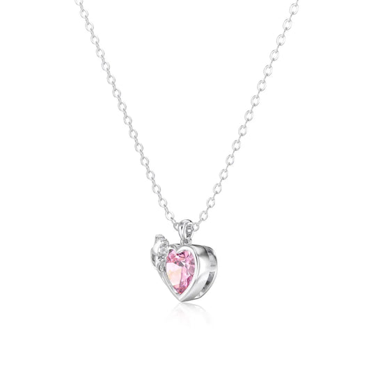 925 Silver Heart 5A CZ Pendant Necklace DY191827 product image 7