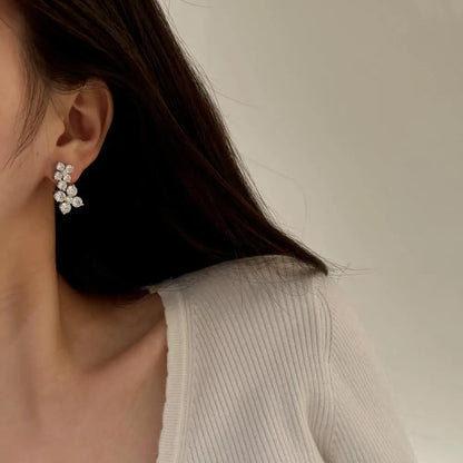 KAKODIY new design high-end quality 925 sterling silver deciduous 5A cubic zirconia earrings - product image 6