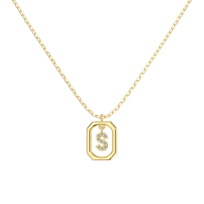 925 Sterling Silver CZ Initial Necklace product image 4