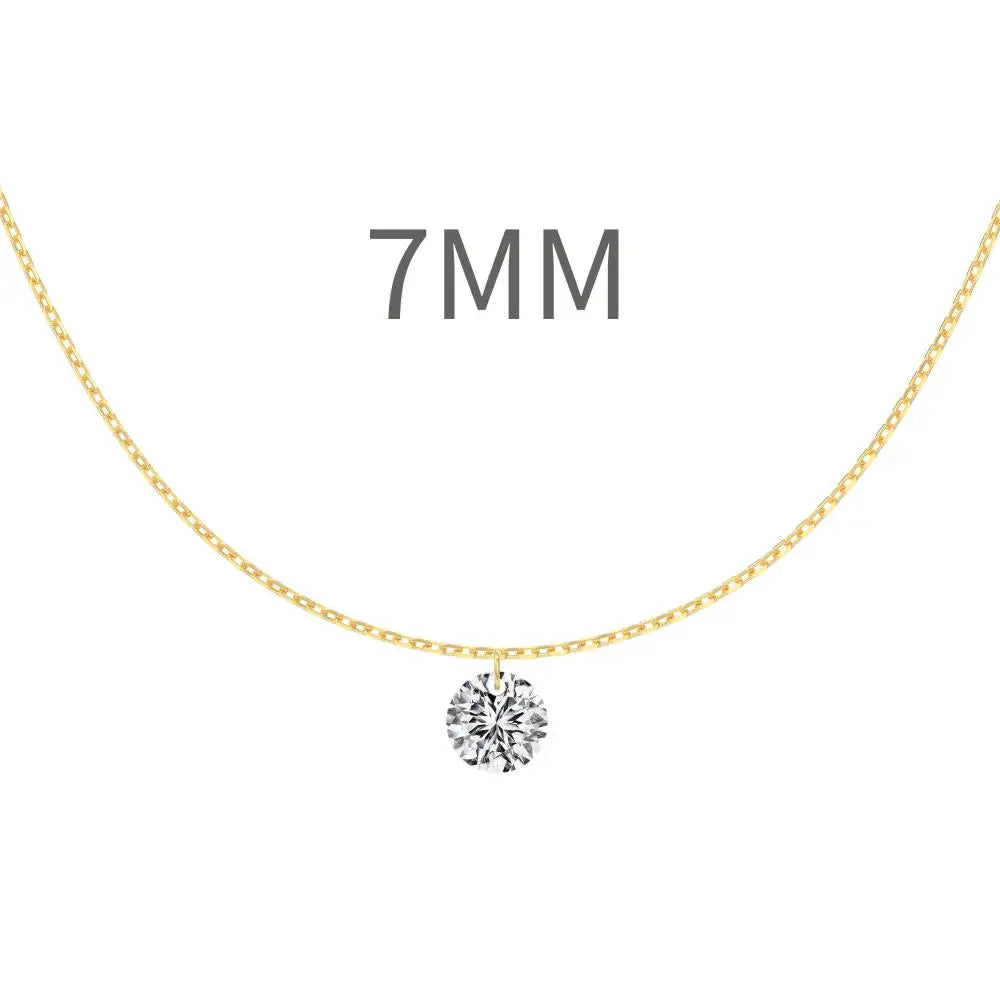 925 Silver CZ Statement Pendant Necklace DY191187 product image 10