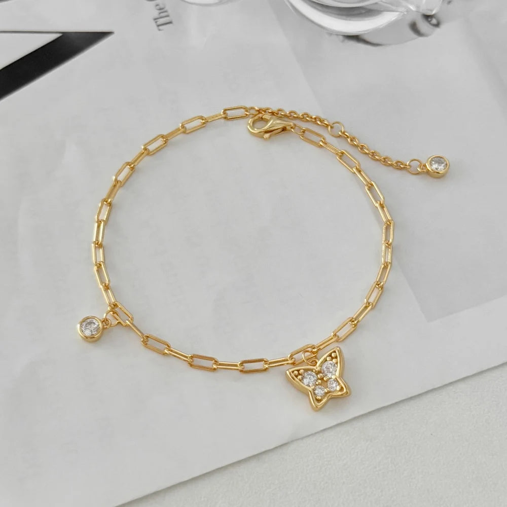 925 Sterling Silver Butterfly 5A CZ Bracelet product image 5
