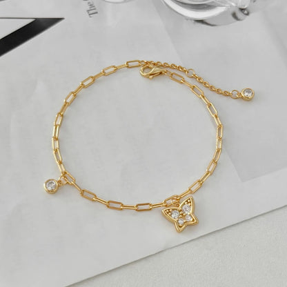 925 Sterling Silver Butterfly 5A CZ Bracelet product image 5