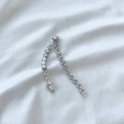 Classic Iced Out Heart Shape Tennis Bracelet Sterling Silver Cz Cubic Zirconia Bracelet 925 Silver Bracelets For Women