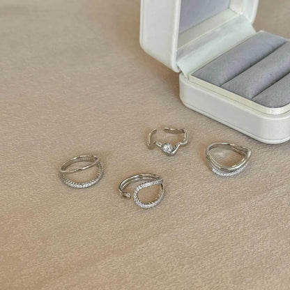 925 Silver 5A CZ Bridal Engagement Ring DY121418 product image 3