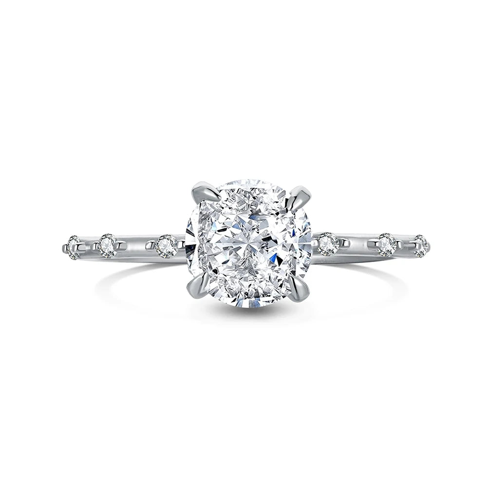 925 Silver CZ Bridal Engagement Ring DY120662 product image 7