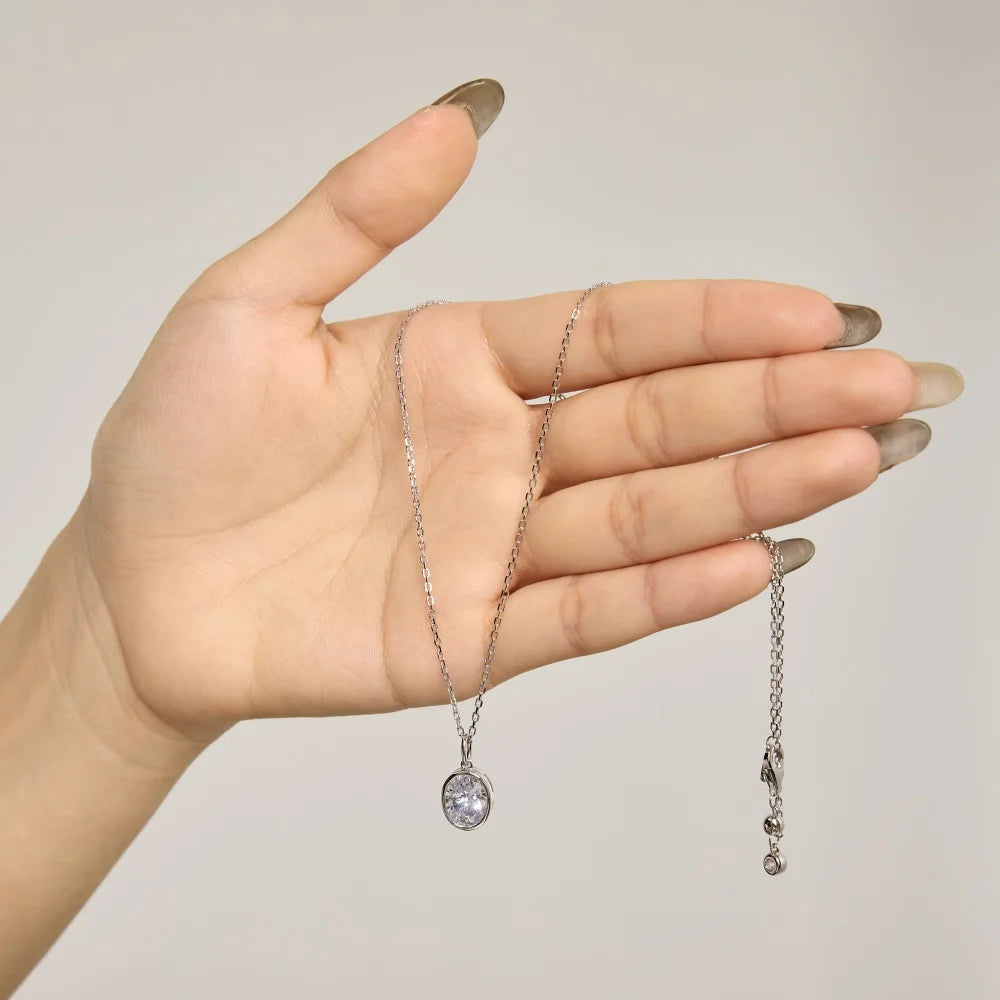 925 Silver 5A CZ Pendant Necklace DY191846 product image 5