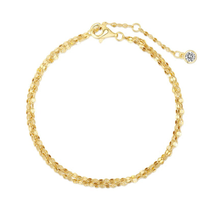925 Sterling Silver 5A CZ Chain Bracelet DY150623 product image 8