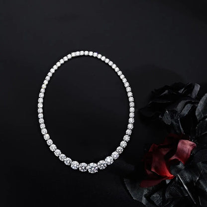 925 Sterling Silver CZ Statement Tennis Necklace product image 5