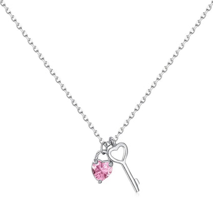 925 Silver Heart Pendant Necklace DY190507 by KAKODIY
