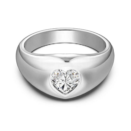 925 Sterling Silver Heart CZ Wedding Ring DY121110 by KAKODIY