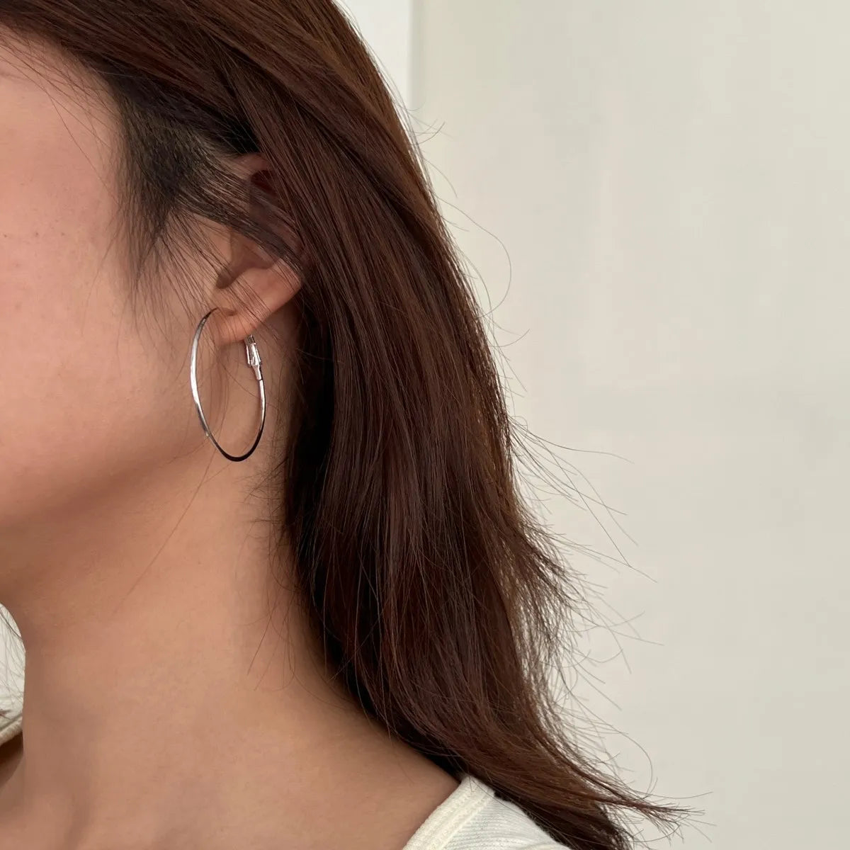 Nickel Free Hypoallergenic 925 Sterling Silver Round Circle Earring 18K Gold Plated Big Large Hoop Earrings for Women Girl