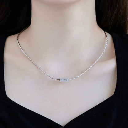 925 Silver Minimalist Pendant Necklace DY190664 product image 4