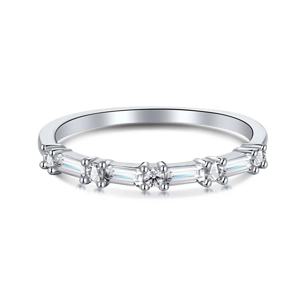 925 Sterling Silver CZ Engagement Ring DY120077 product image 7