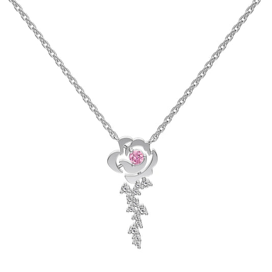 925 Sterling Silver CZ Pendant Necklace DY190851 by KAKODIY