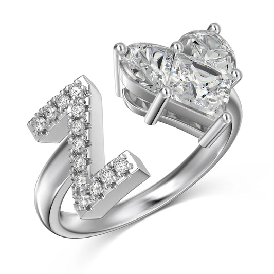 Heart Stackable 925 Sterling Silver Ring by KAKODIY - product view 8