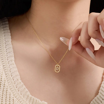 925 Silver 5A CZ Initial Necklace DY191332 product image 3