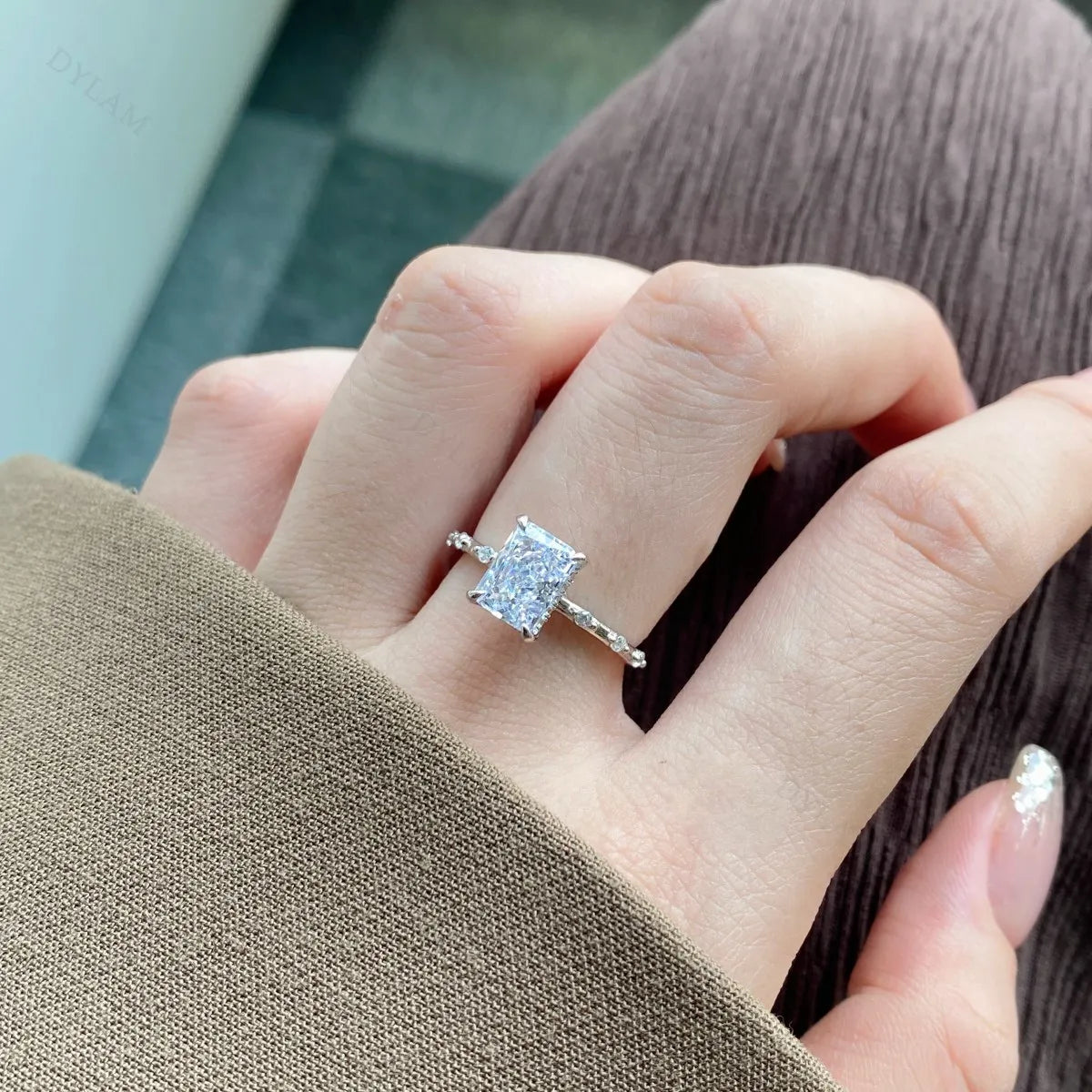 925 Silver 5A CZ Bridal Wedding Ring DY120660 product image 6
