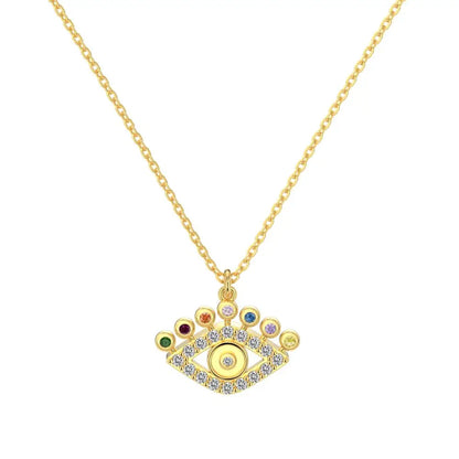 925 Sterling Silver Evil Eye CZ Pendant Necklace product image 7