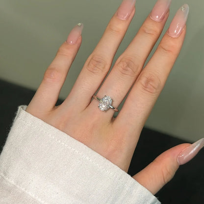 925 Silver CZ Bridal Engagement Ring DY121064 product image 3