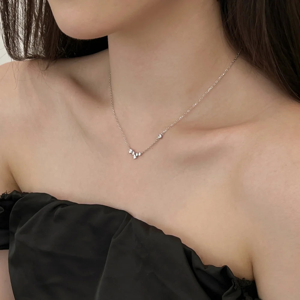 Factory Direct Sales Custom Cz Zirconia 18K Gold Plated Necklace High Quality Sterling Silver 925 Star Necklaces for Women