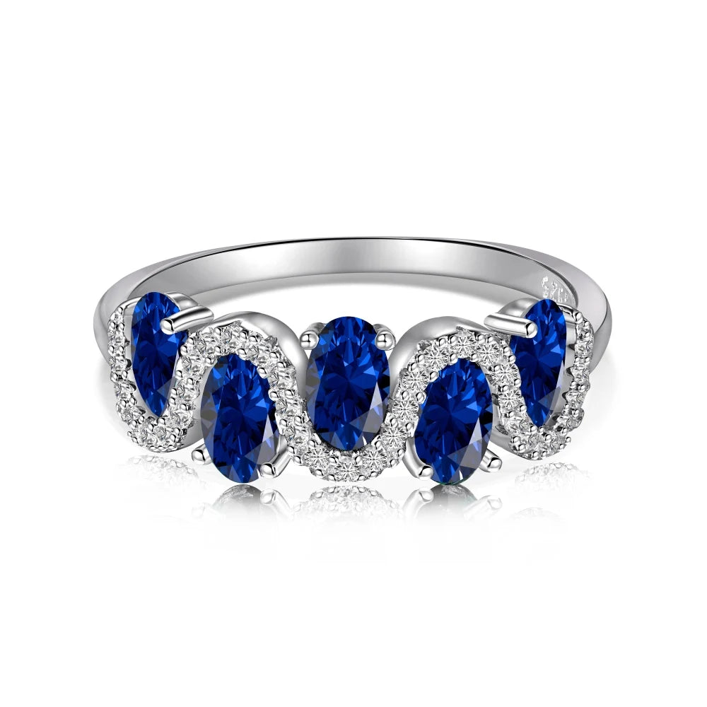 925 Silver Emerald CZ Bridal Wedding Ring DY120979 product image 7