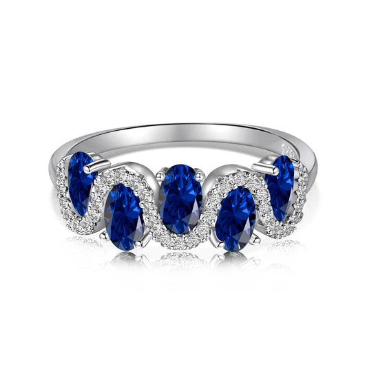 925 Silver Emerald CZ Bridal Wedding Ring DY120979 product image 7