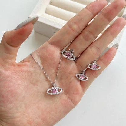 Luxury Fine Fashion Women S925 Silver Rhodium Plated Eternity Band 5A Cubic Zirconia Sparkle Heart Shape Rings