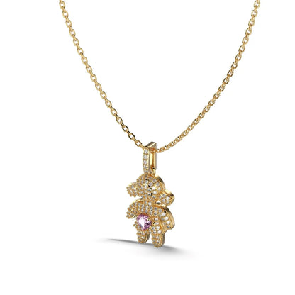 Special Design OEM ODM Jewelry Supplier S925 Silver 18K Gold Plated Dazzle 5A Zirconia Small Girls Pendant Necklaces