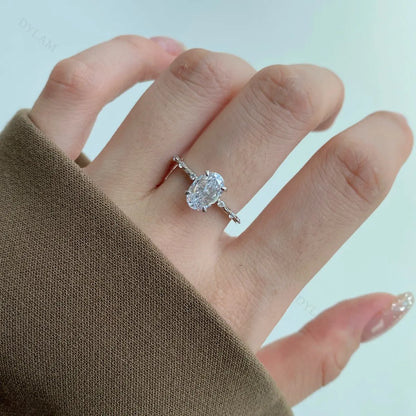 925 Silver 8A CZ Bridal Wedding Ring DY120663 product image 2