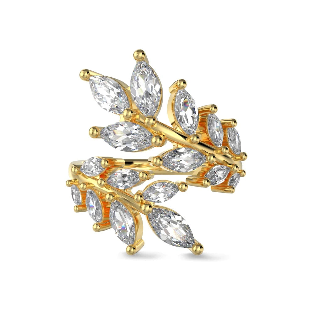 925 Sterling Silver Leaf CZ Personalized Ring product image 7