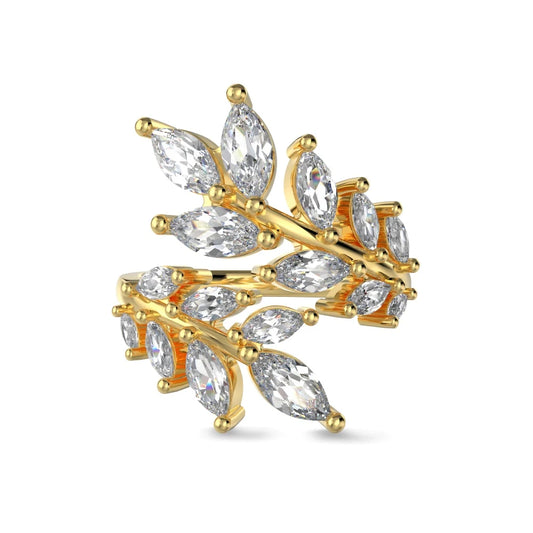 925 Sterling Silver Leaf CZ Personalized Ring product image 7