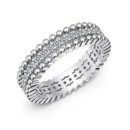 925 Sterling Silver 5A CZ Bridal Eternity Ring product image 7