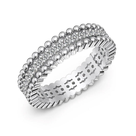 925 Sterling Silver 5A CZ Bridal Eternity Ring product image 7
