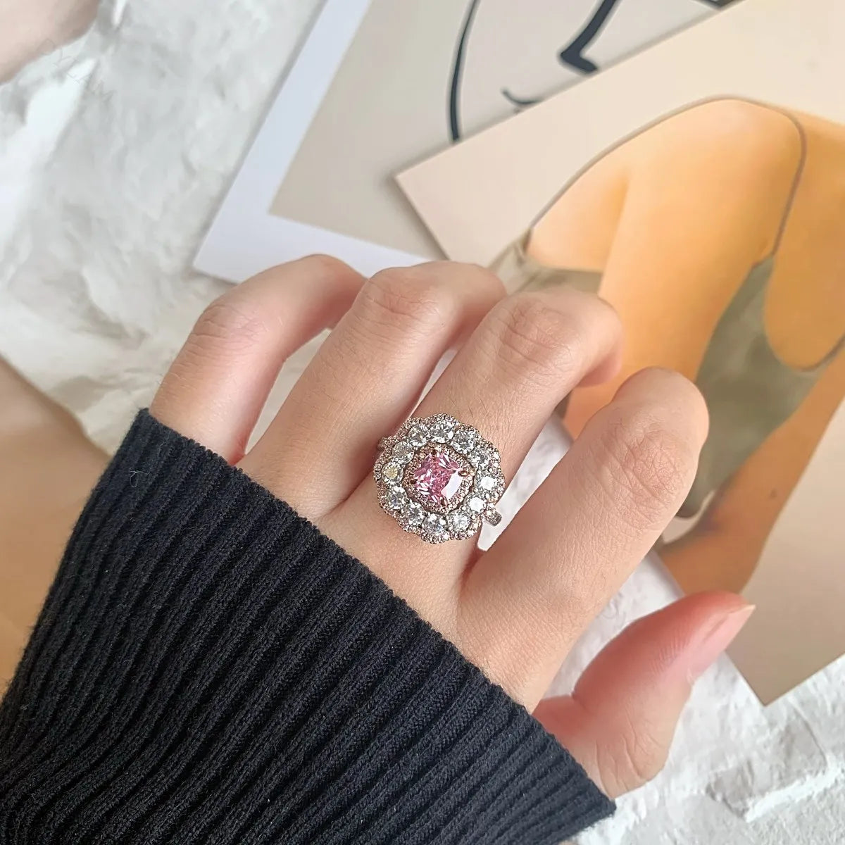 925 Sterling Silver Sapphire CZ Wedding Ring product image 6